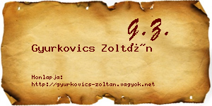 Gyurkovics Zoltán névjegykártya